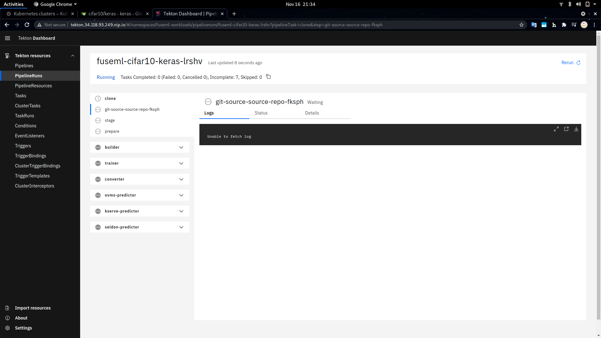 Workflow WIP In Tekton